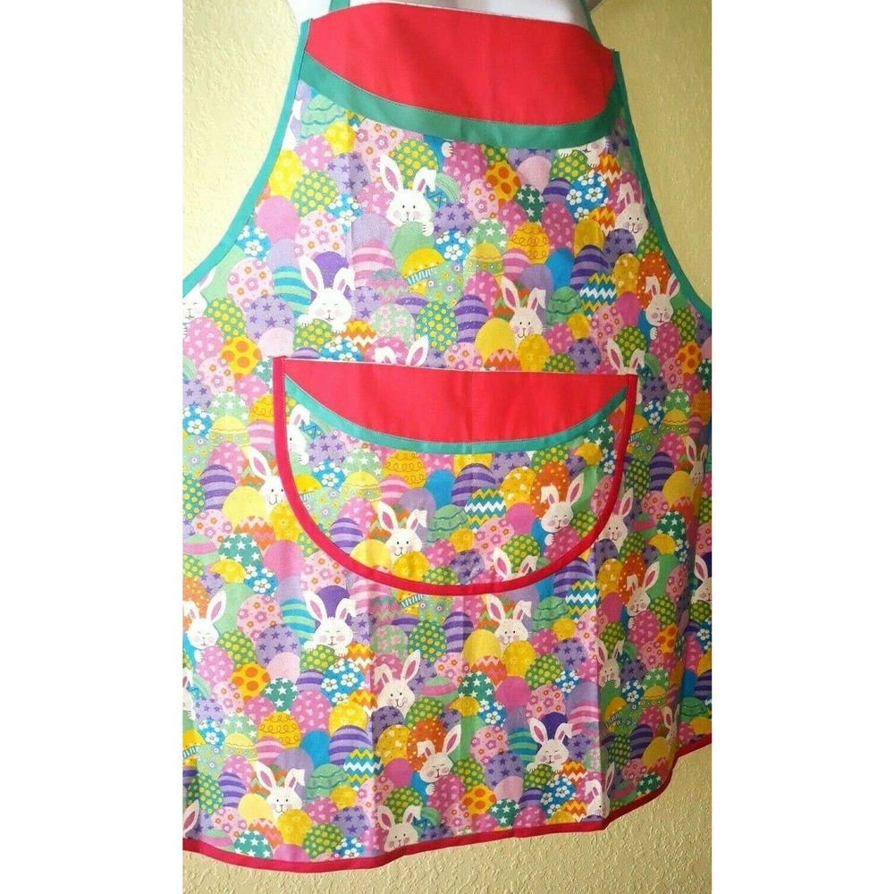 Bib Aprons Women 2 Pockets Handmade Easter Bunnies